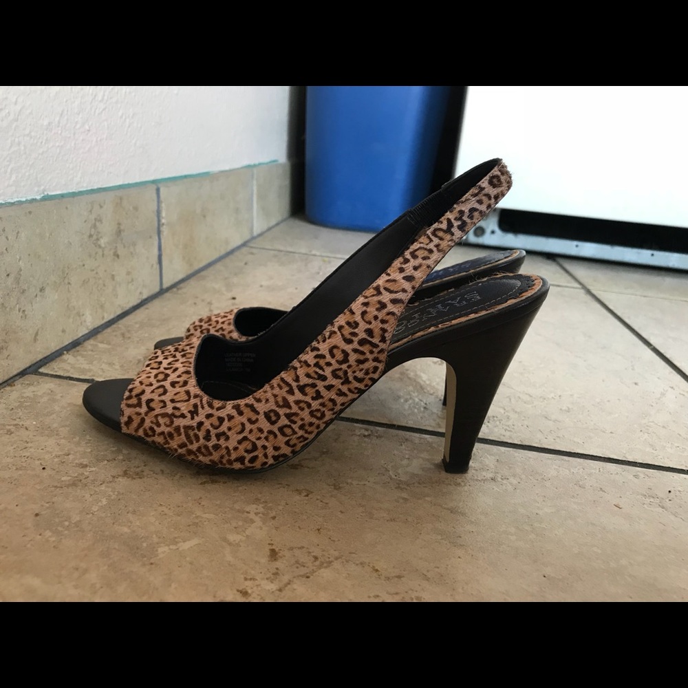 Franco Sarto Leopard Slingback Pump Sz 7M - Picture 6 of 8